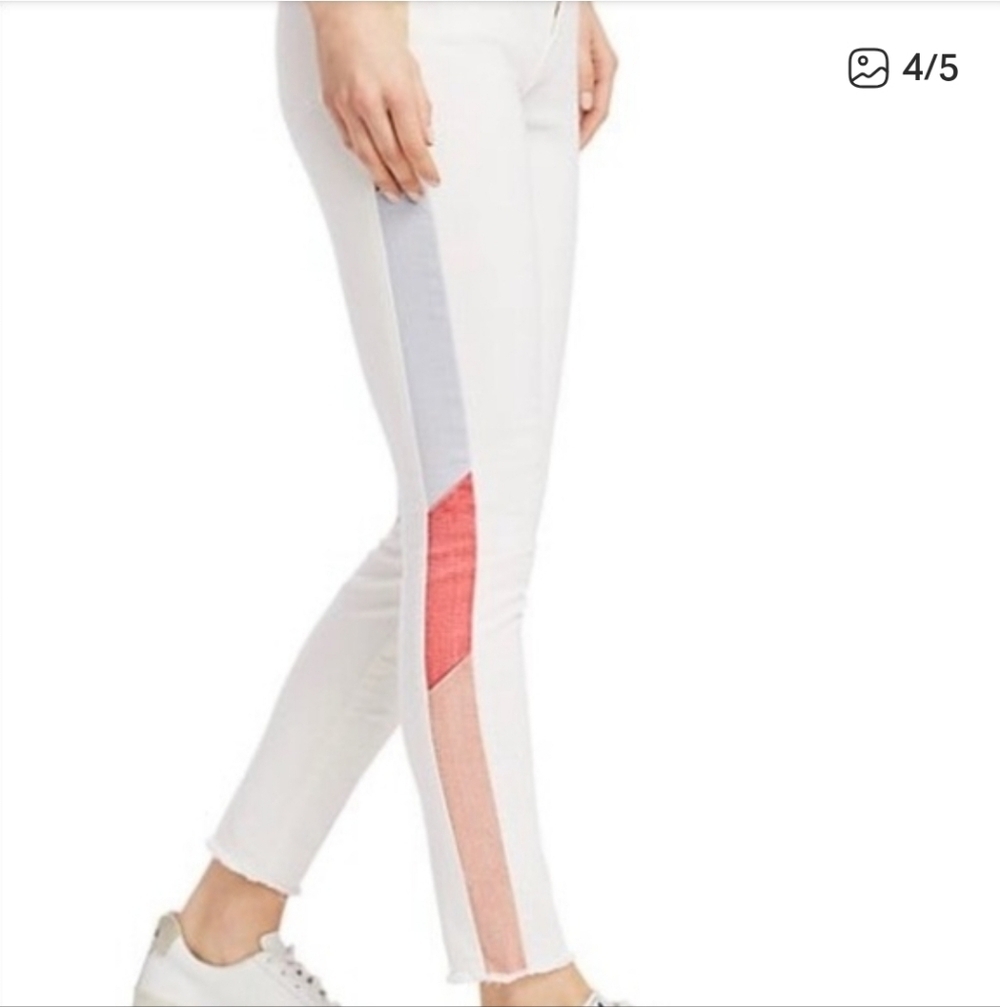 FRAME Le High Skinny Jeans | Colorblock Side Stripe | Size 30